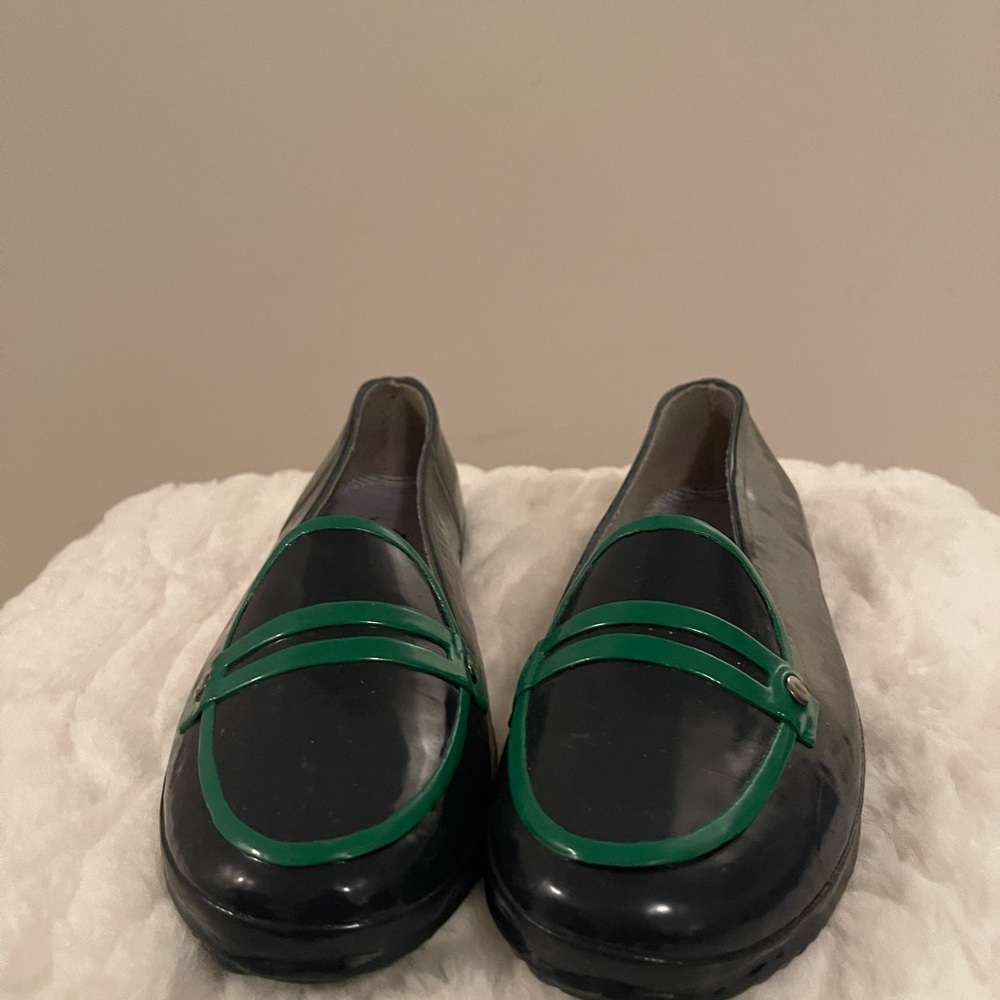 Navy and Green Nomad Rain Shoes
